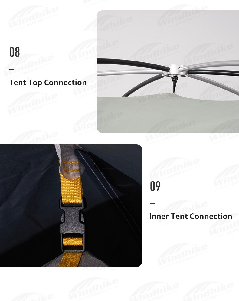 Cheap Goat Tents MOBI GARDEN Camping Royal Castle Tent 150D Oxford Cloth Portable Tent 5 Person Family Picnic Tent Aluminum Support Bracket UV50+   